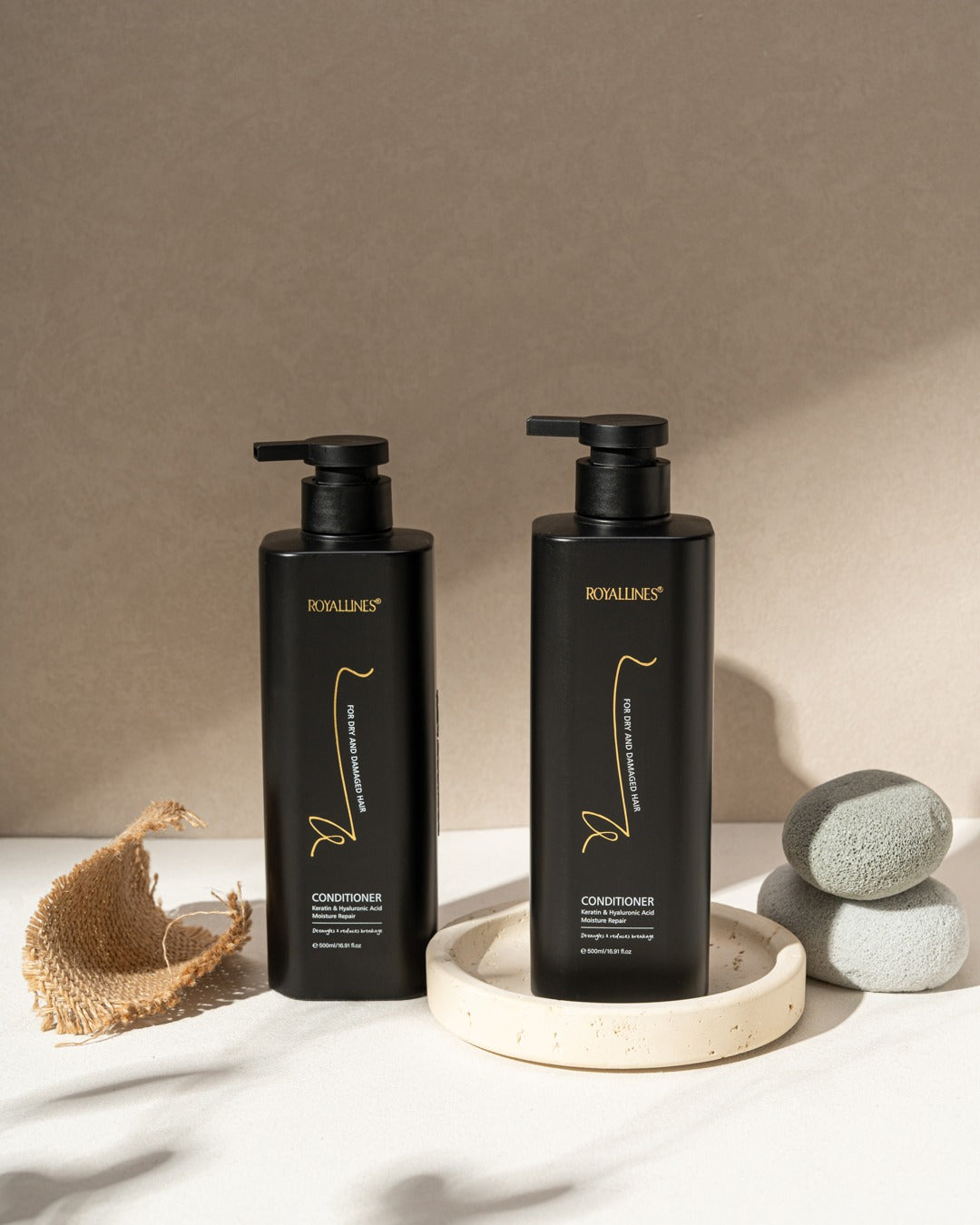 Royallines Moisture Repair Conditioner – 500ml | Keratin & Hyaluronic Acid for Dry & Damaged Hair