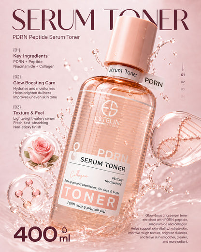 Estelin PDRN Collagen Serum Toner with Peptides & Niacinamide