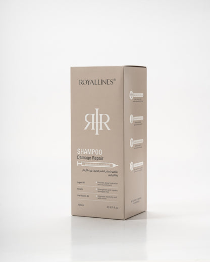 Royallines Damage Repair Shampoo – 750ml | Argan Oil & Keratin
