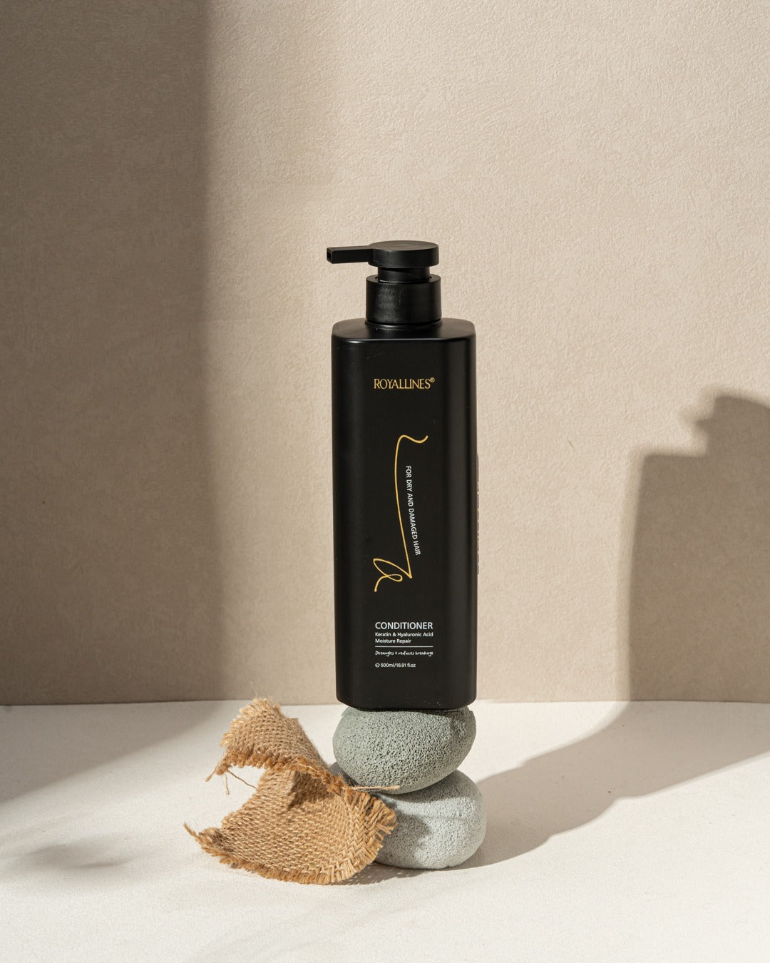 Royallines Moisture Repair Conditioner – 500ml | Keratin & Hyaluronic Acid for Dry & Damaged Hair