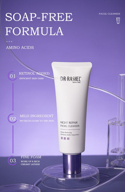 Dr Rashel Night Repair Facial Cleanser – 100ml Advanced Night Recovery Formula – Deep Cleansing, Hydration & Skin Renewal