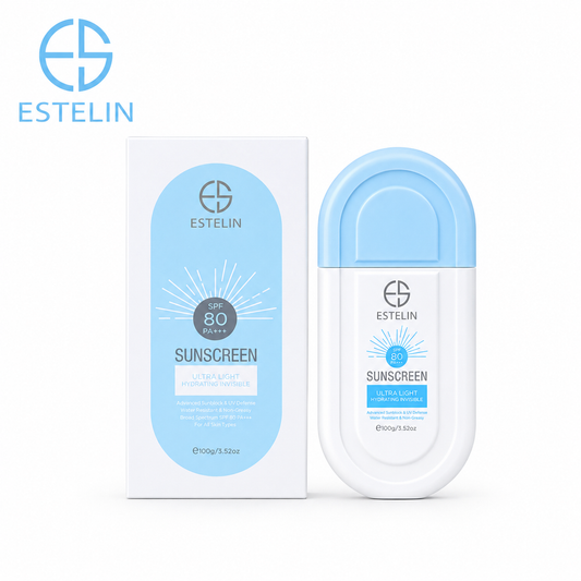 Estelin Sunscreen Ultra-Light Hydrating Invisible SPF 80 PA+++ 100G