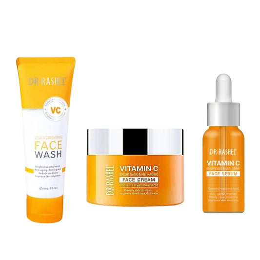  Dr. Rashel Vitamin C Face Wash, Serum & Cream - Combo