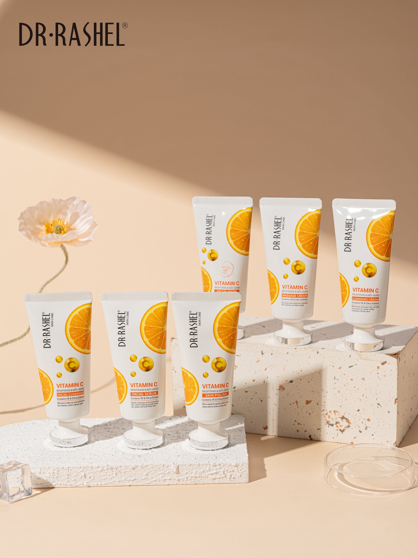 Dr Rashel Vitamin C Skin Cleansing Mini Set Facial kit pack of 6