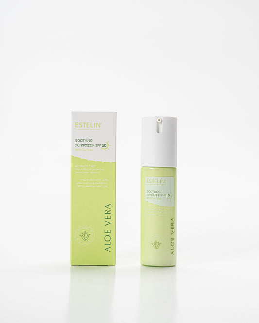 Estelin Soothing Sunscreen SPF 50 with Tea Tree & Aloe Vera 60g