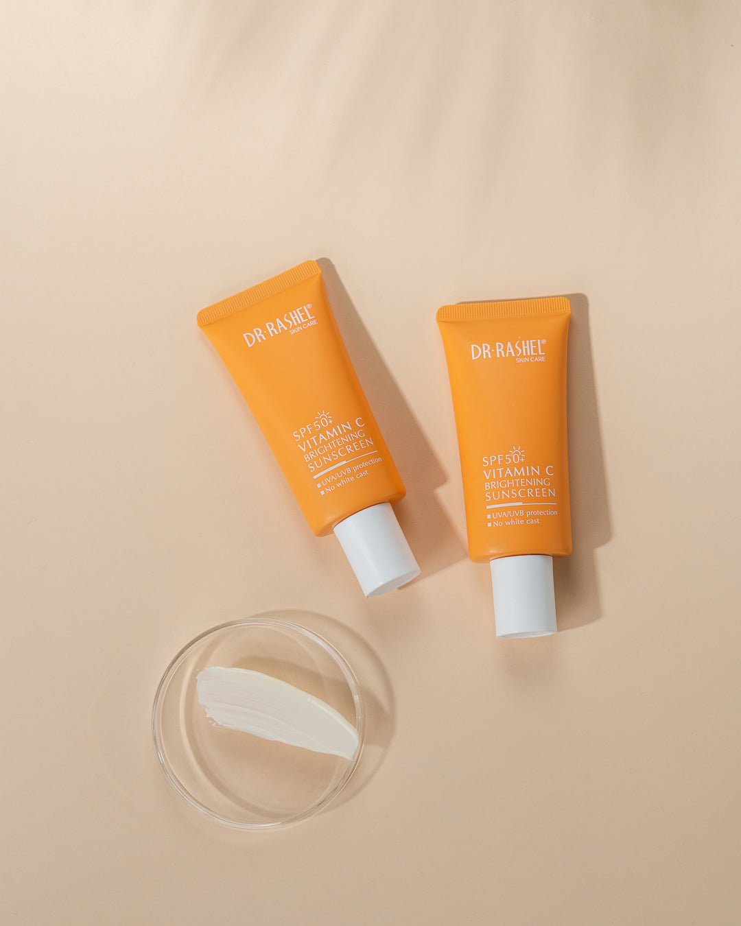 Dr Rashel Vitamin C Brightening Sunscreen SPF 50 – Daily Sun Protection with Glow-Boosting Formula (60g)