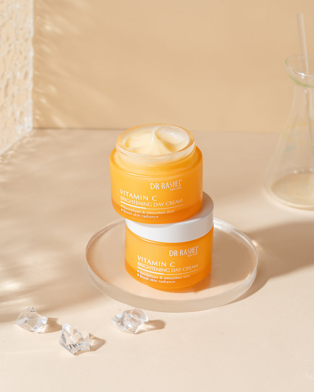 Dr Rashel Vitamin C Brightening Day Cream – Daily Glow, Pigmentation Control & Moisturizing Face Cream with SPF (50g)