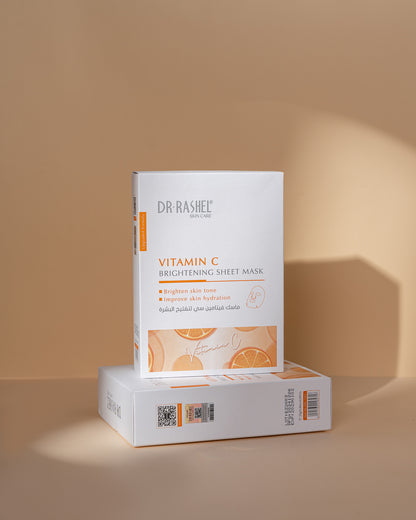 Dr Rashel VC Vitamin C Brightening Sheet Mask – Instant Glow, Hydration & Skin Tone Correction Facial Treatment
