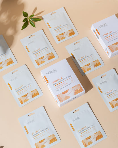 Dr Rashel VC Vitamin C Brightening Sheet Mask – Instant Glow, Hydration & Skin Tone Correction Facial Treatment