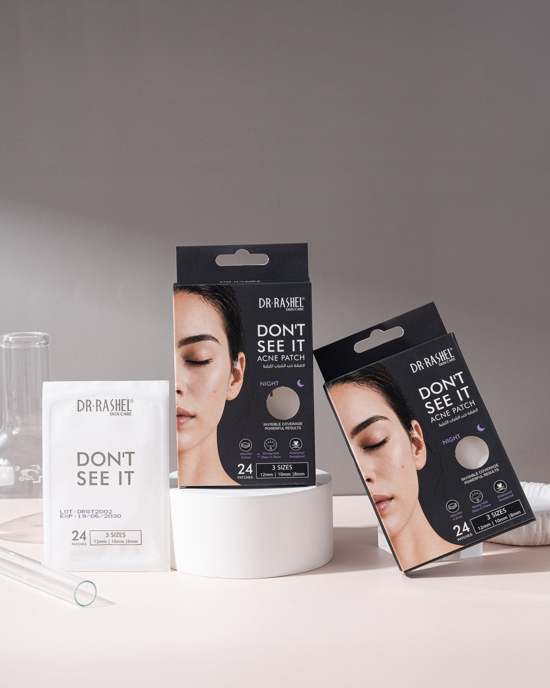 Dr Rashel Don’t See It Night Acne Patch sheet with multiple sizes