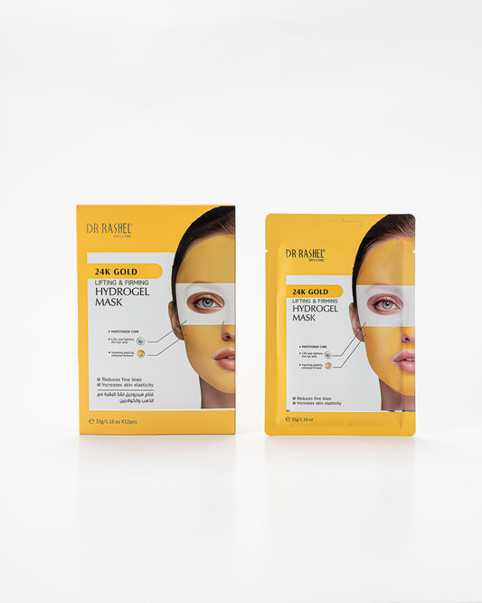 DR RASHEL 24K Gold Lifting & Firming Hydrogel Mask – Anti-Aging, Skin Tightening (Pack of 12)