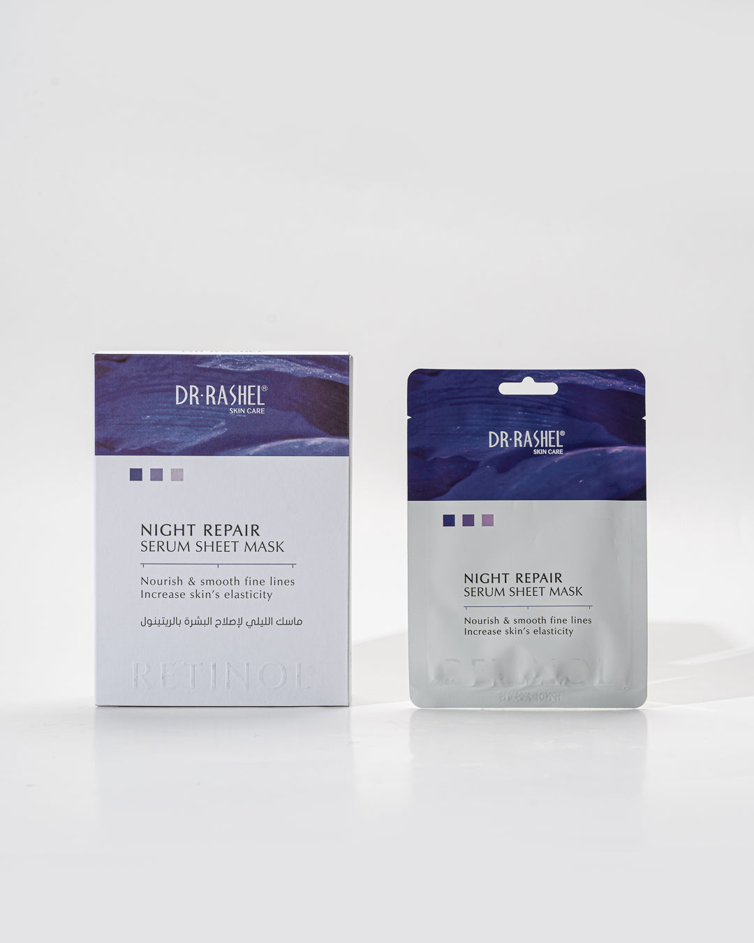 Dr Rashel Night Repair Serum Sheet Mask –  Overnight Recovery Sheet Mask with Niacinamide, Hyaluronic Acid & Botanical Extracts for Intense Hydration & Skin Renewal