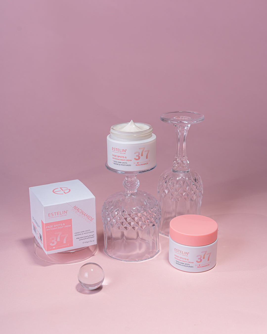 Estelin 377 Niacinamide Fade Spots & Whitening Night Cream – 50g