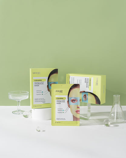 DR RASHEL Ceramide Soothing & Repair Hydrogel Mask – Skin Barrier Strengthening, Deep Hydration (Pack of 12)