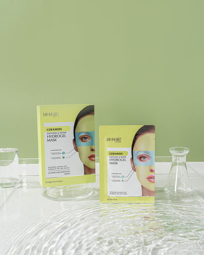 DR RASHEL Ceramide Soothing & Repair Hydrogel Mask – Skin Barrier Strengthening, Deep Hydration (Pack of 12)