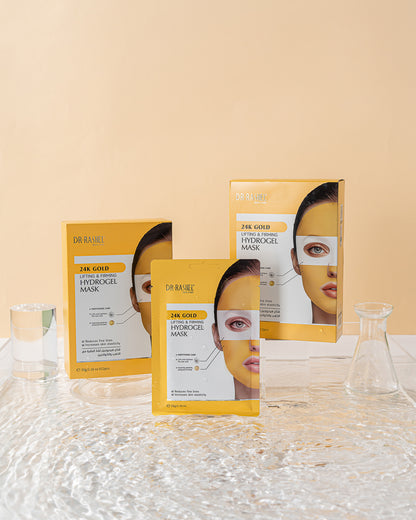 DR RASHEL 24K Gold Lifting & Firming Hydrogel Mask – Anti-Aging, Skin Tightening (Pack of 12)