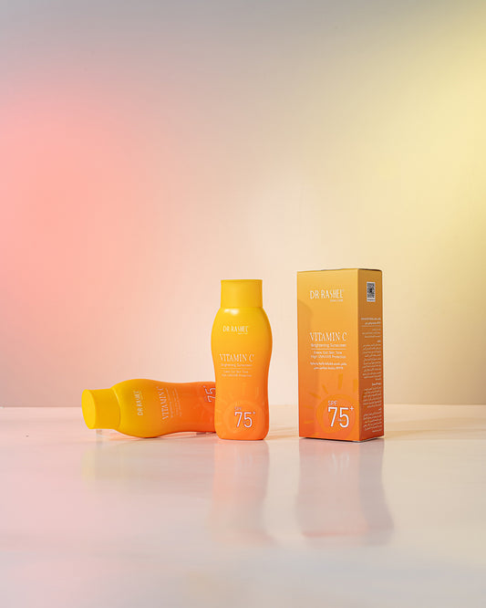 DR RASHEL Vitamin C Brightening Sunscreen SPF 75+ PA+++ – Ultra High UVA/UVB Protection, Skin Tone Correcting & Glow-Boosting Daily Sunblock