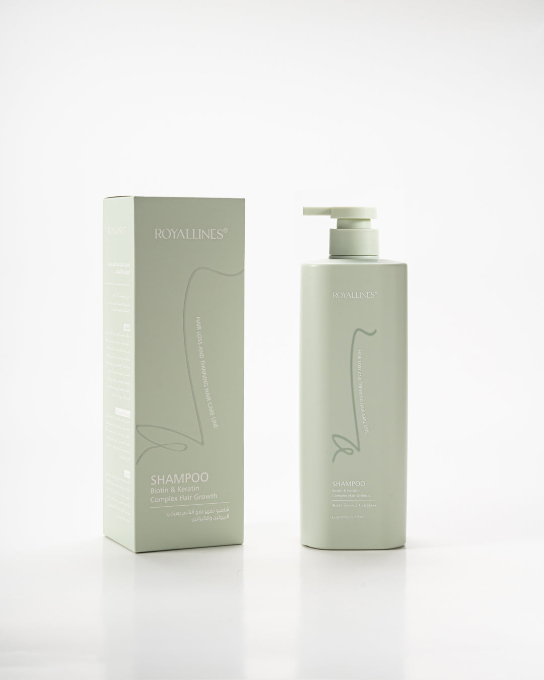 Royallines Curls & Waves Shampoo – 800ml | Biotin & Keratin for Curly & Wavy Hair