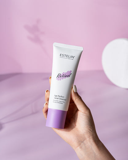 ESTELIN Retinol Age Perfect Facial Cleanser – Anti-Aging Cleanser, Removes Impurities, Gently Exfoliates, Smooths & Firms Skin, Daily Retinol Brightening Face Wash