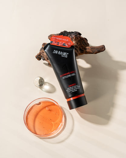 DR RASHEL Extreme Hold Styling Gel Unisex – Strengthens Hair Fibers, Long-Lasting Definition, Protein-Infused Strong Hold Gel