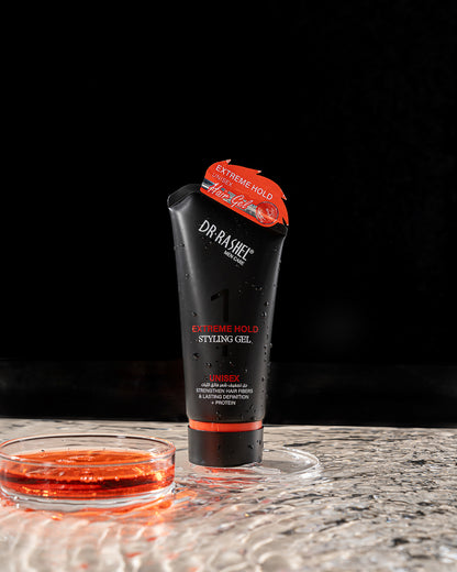 DR RASHEL Extreme Hold Styling Gel Unisex – Strengthens Hair Fibers, Long-Lasting Definition, Protein-Infused Strong Hold Gel