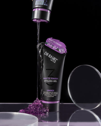 DR RASHEL Matte Finish Styling Gel Unisex – Oil Control, Strong Hold Without Shine, Aloe Vera Infused Non-Greasy Styling Gel