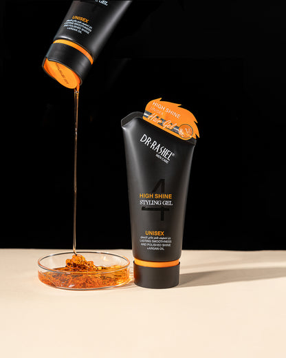 DR RASHEL High Shine Styling Gel Unisex – Lasting Smoothness, Polished Shine, Strong Hold, Argan Oil Infused Non-Flaky Styling Gel