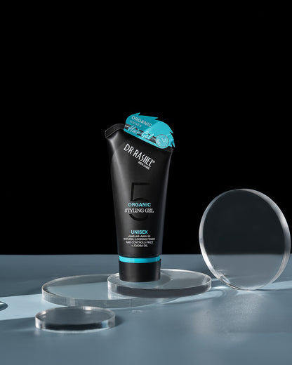 DR RASHEL Organic Styling Gel Unisex – Natural-Looking Finish, Frizz Control, Lightweight Hold, Jojoba Oil Infused Non-Sticky Styling Gel