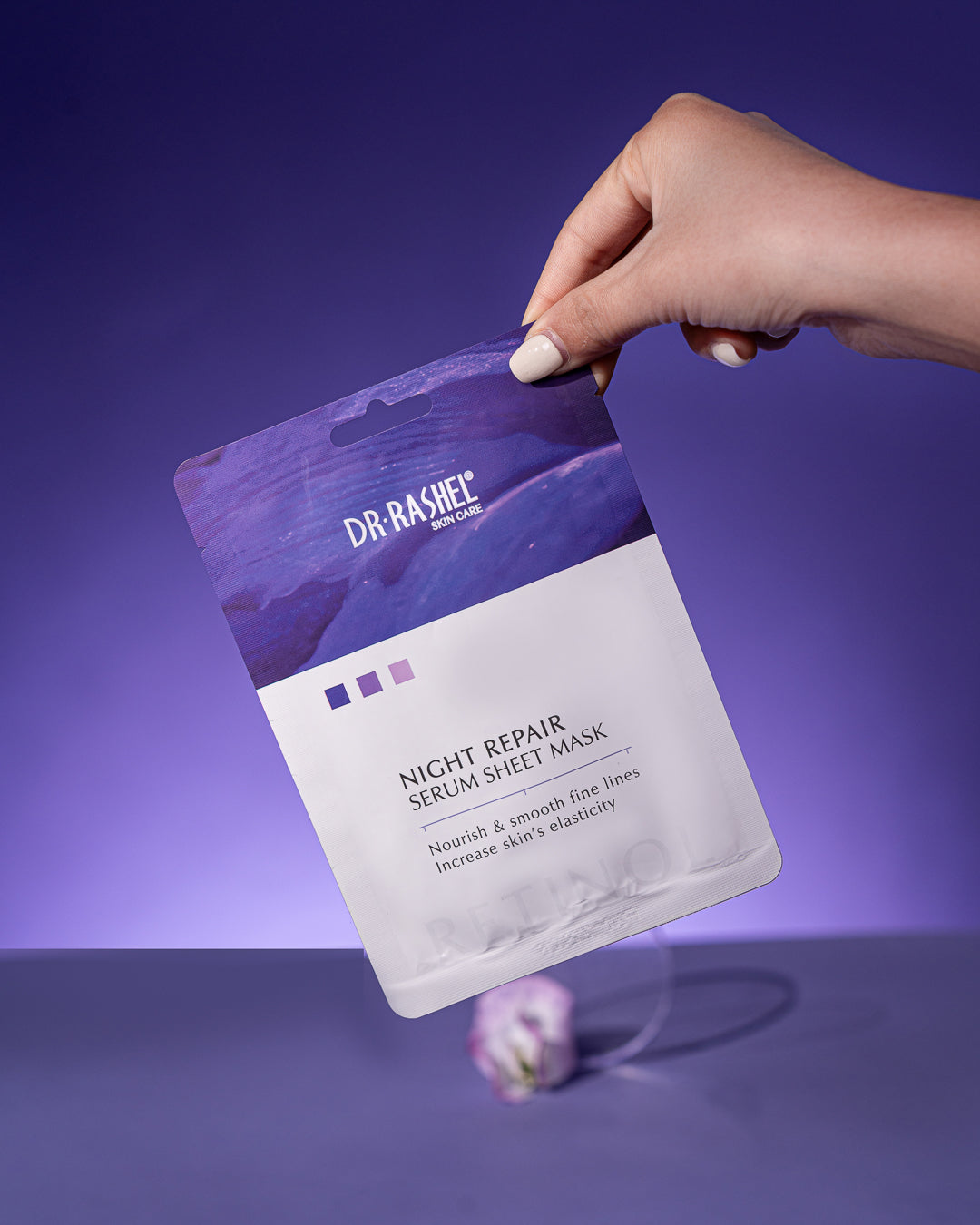 Dr Rashel Night Repair Serum Sheet Mask –  Overnight Recovery Sheet Mask with Niacinamide, Hyaluronic Acid & Botanical Extracts for Intense Hydration & Skin Renewal