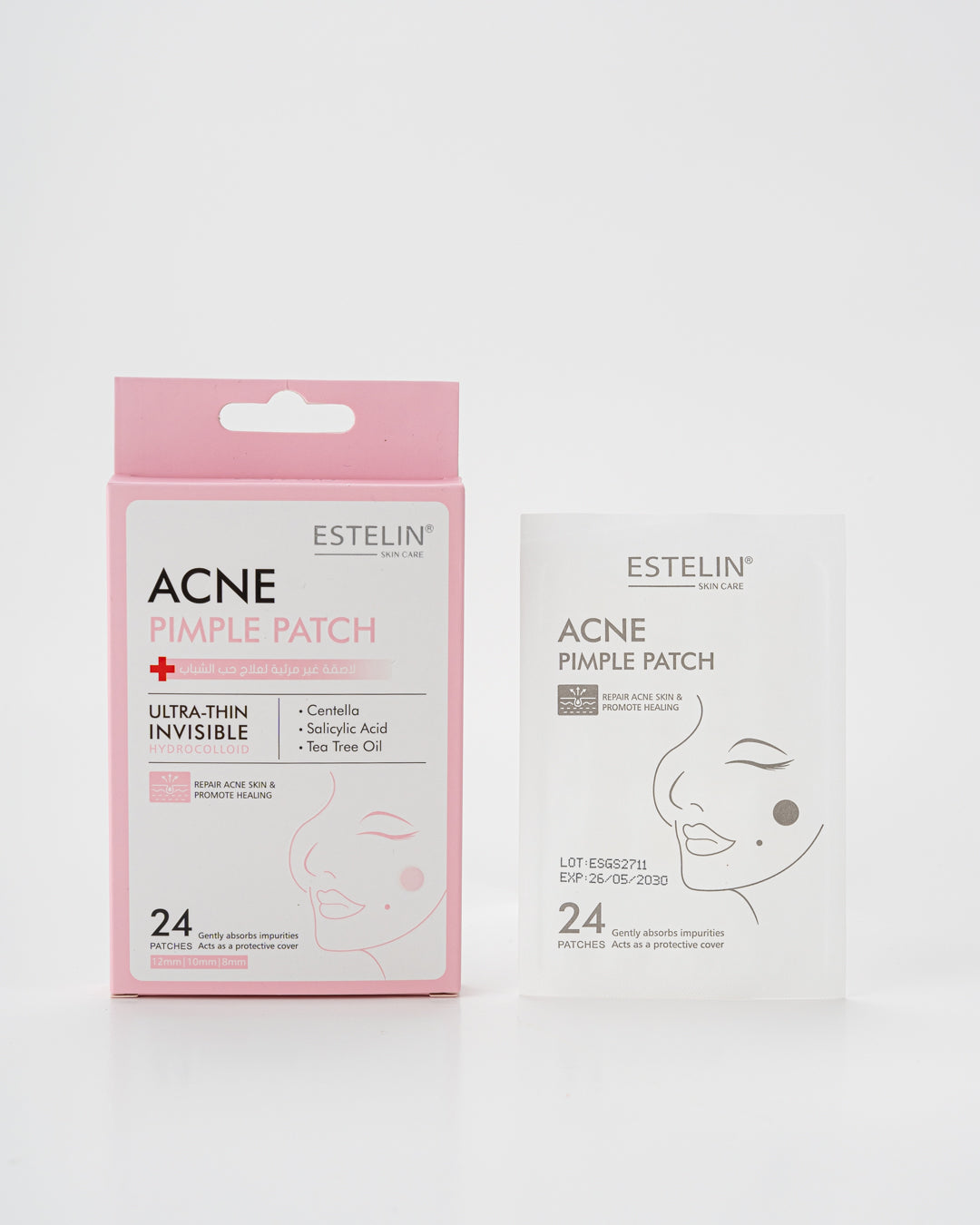 Estelin Pink Pack Acne Pimple Patch - 24 Hydrocolloid PatcheS