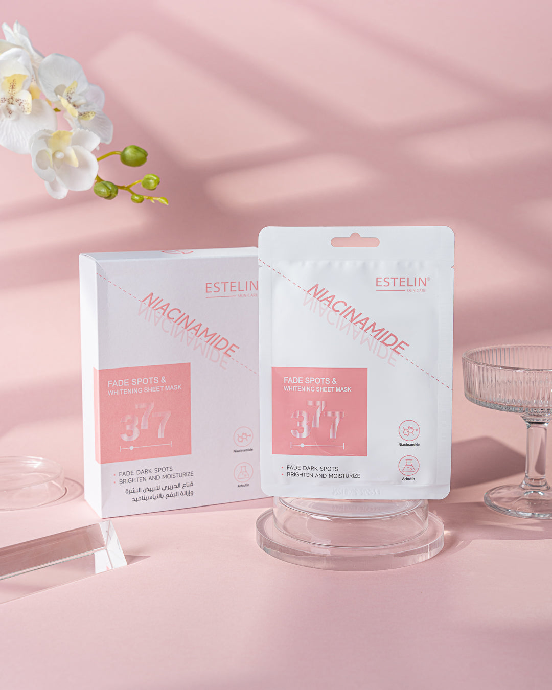 Estelin 377 Niacinamide Fade Spots & Whitening Sheet Mask – 25G