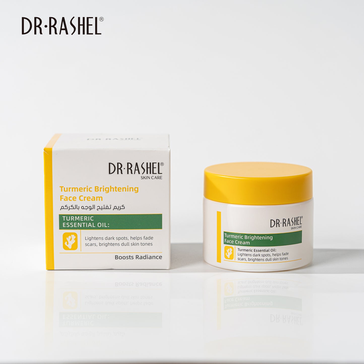 Dr Rashel Turmeric Face Cream – Dark Spot Corrector & Skin Brightening Moisturizer for Scars and Uneven Tone