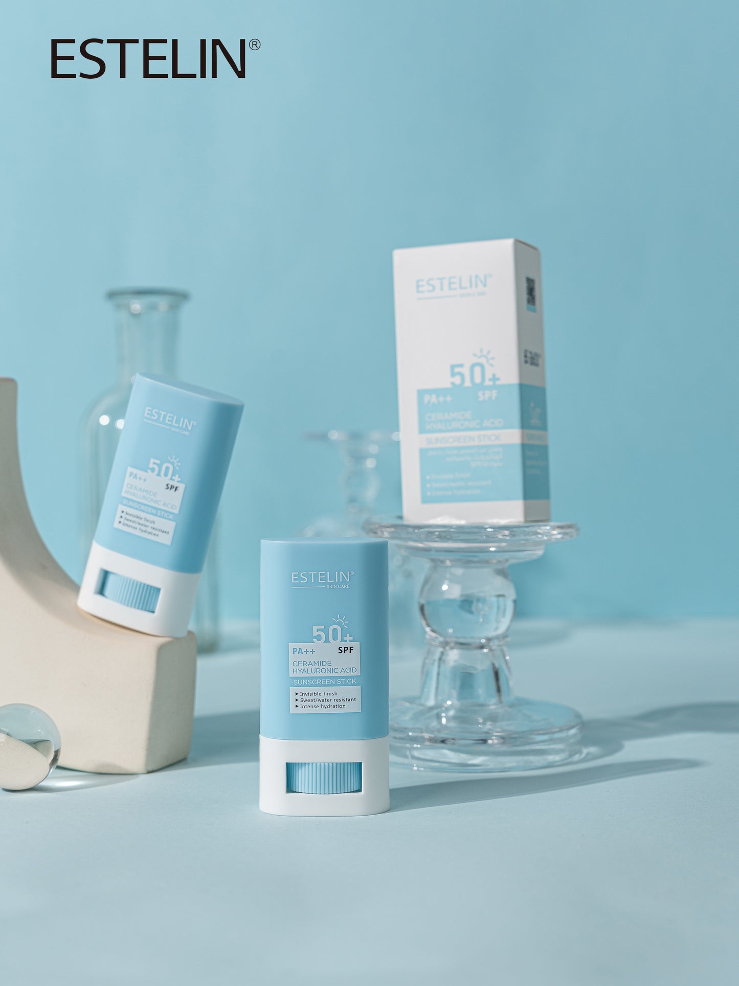 Estelin Ceramide + Hyaluronic Acid Sunscreen Stick SPF 50+