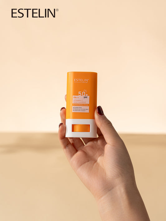 Estelin Vitamin C + Niacinamide Sunscreen Stick SPF 50+ PA++