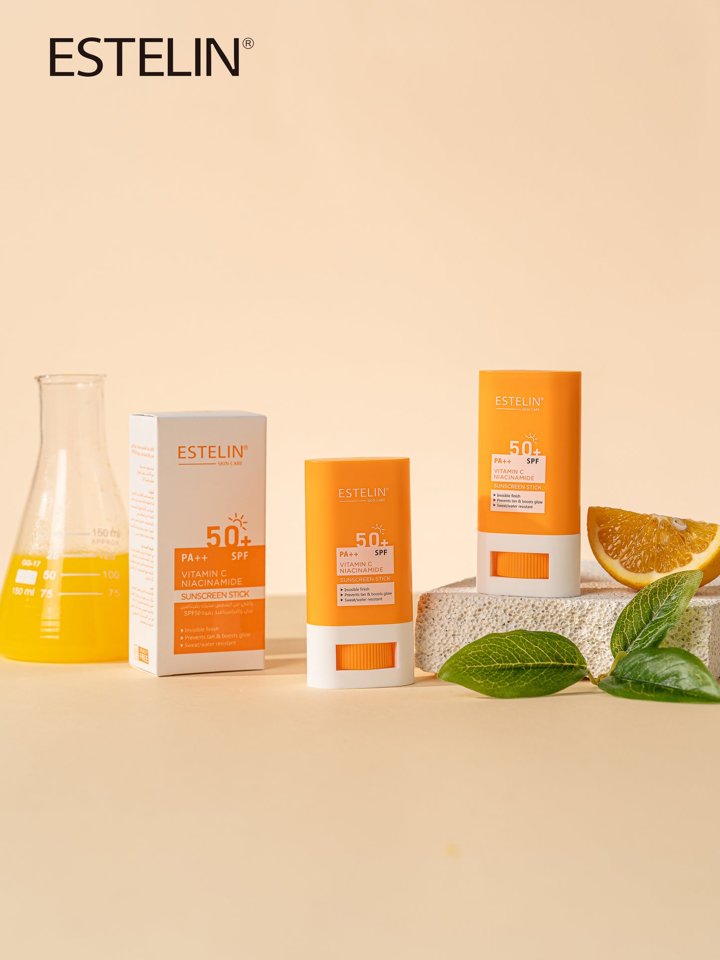 Estelin Vitamin C + Niacinamide Sunscreen Stick SPF 50+ PA++
