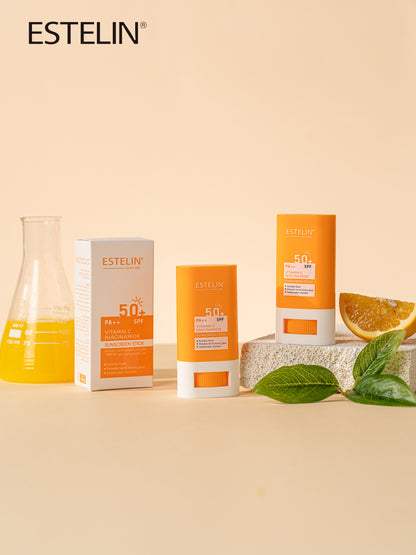 Estelin Vitamin C + Niacinamide Sunscreen Stick SPF 50+ PA++
