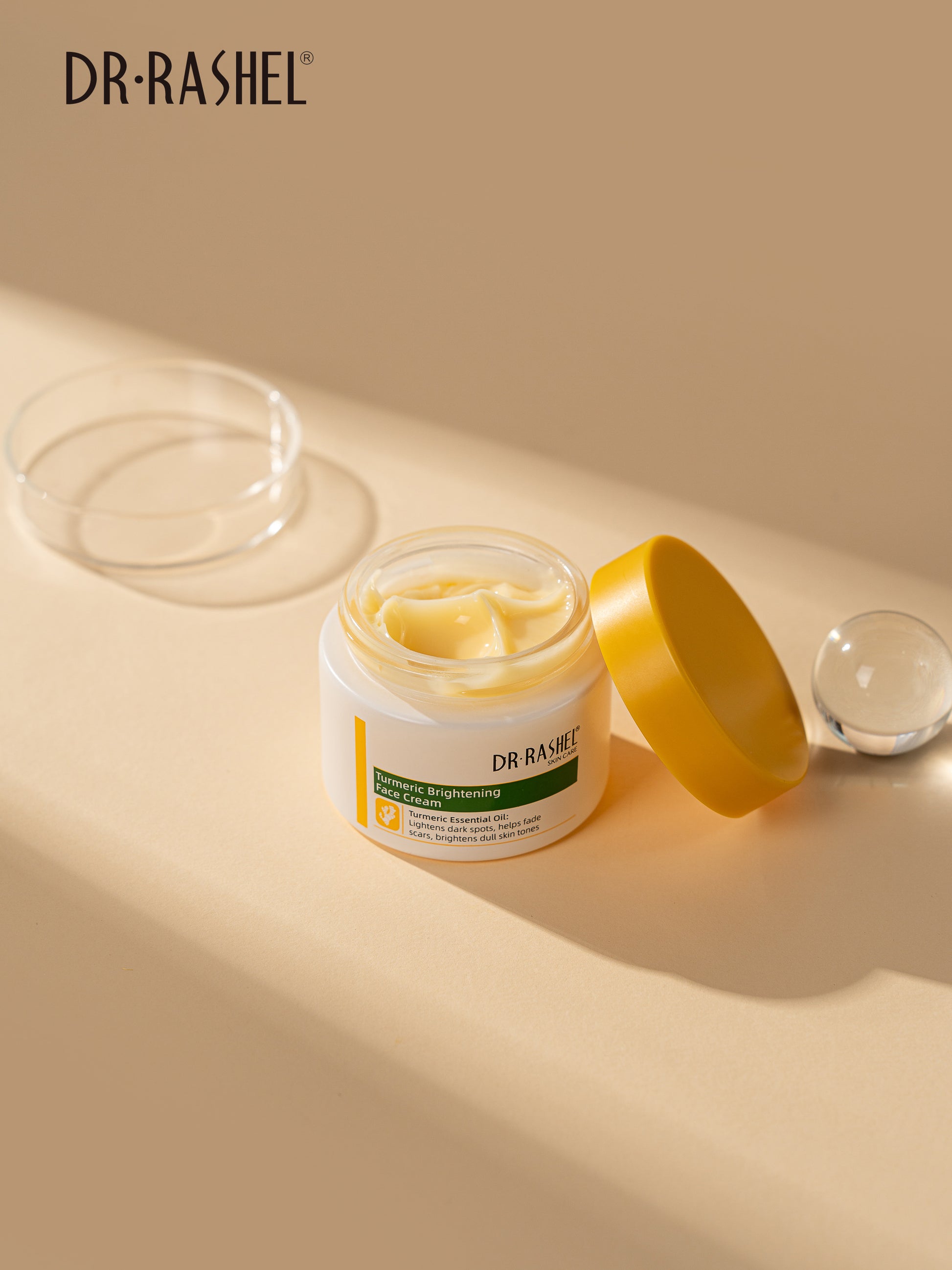 Dr Rashel Turmeric Face Cream – Dark Spot Corrector & Skin Brightening Moisturizer for Scars and Uneven Tone