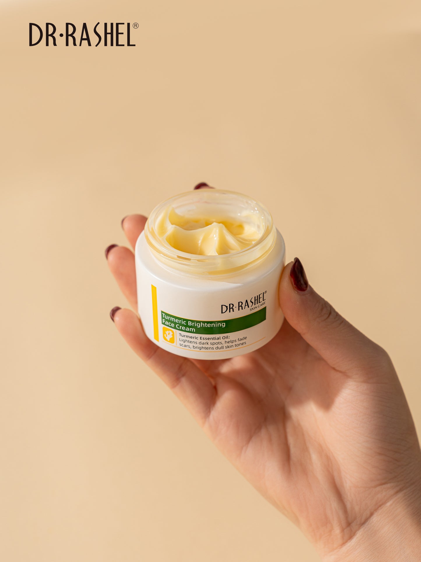 Dr Rashel Turmeric Face Cream – Dark Spot Corrector & Skin Brightening Moisturizer for Scars and Uneven Tone