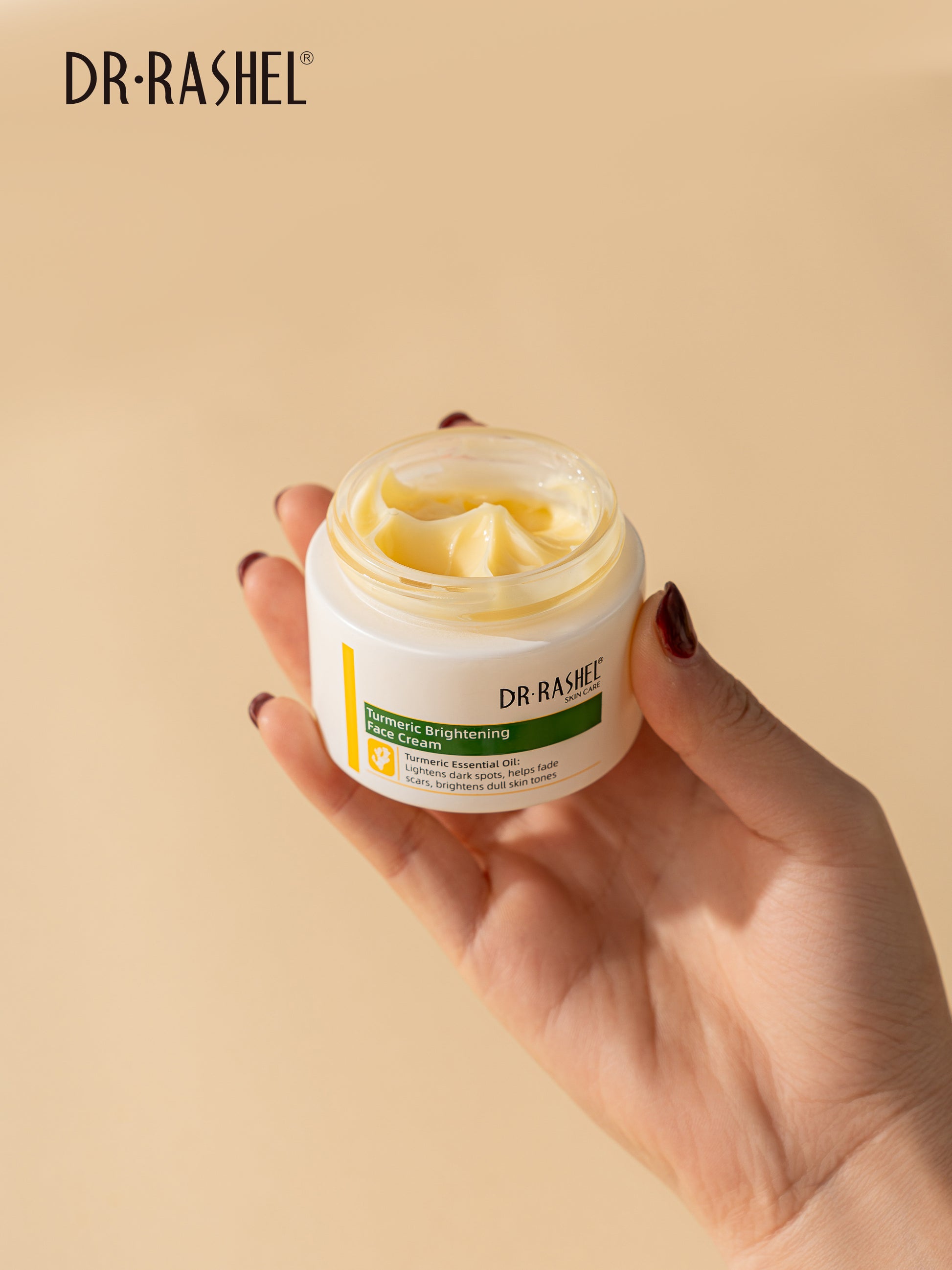 Dr Rashel Turmeric Face Cream – Dark Spot Corrector & Skin Brightening Moisturizer for Scars and Uneven Tone