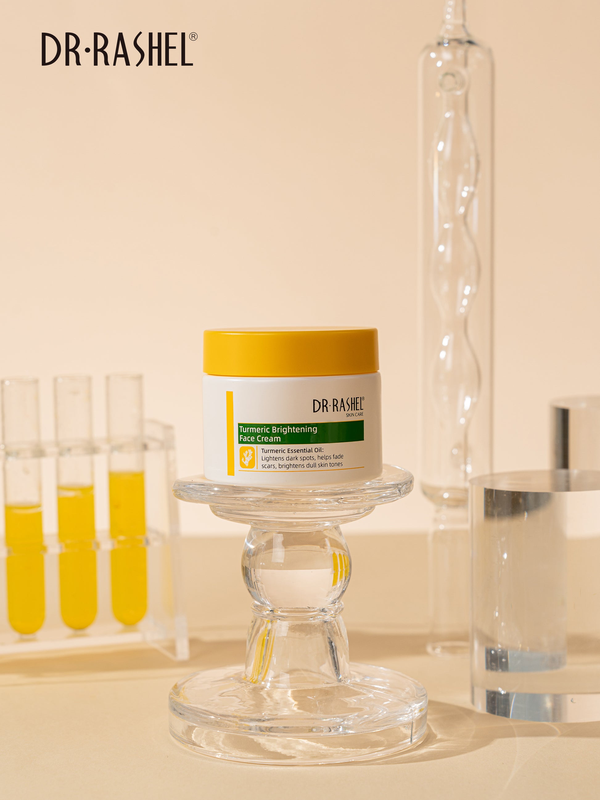 Dr Rashel Turmeric Face Cream – Dark Spot Corrector & Skin Brightening Moisturizer for Scars and Uneven Tone