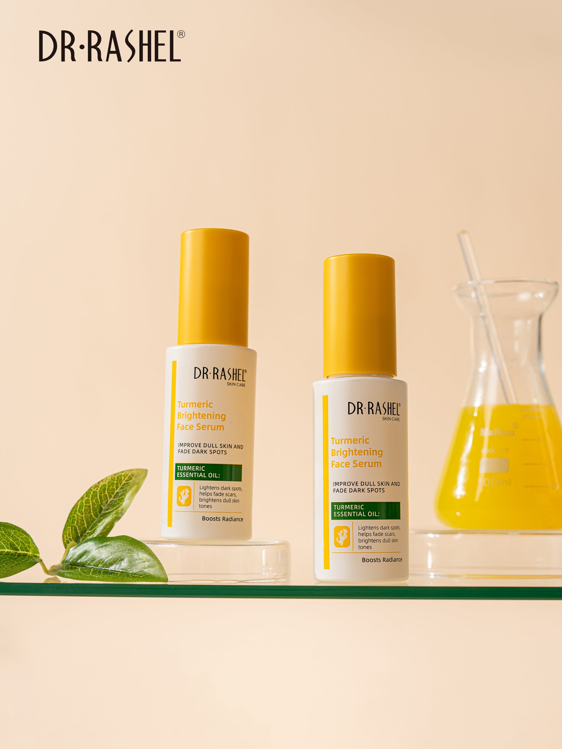 Dr Rashel Turmeric Brightening Face Serum – Fades Dark Spots, Boosts Radiance & Hydration