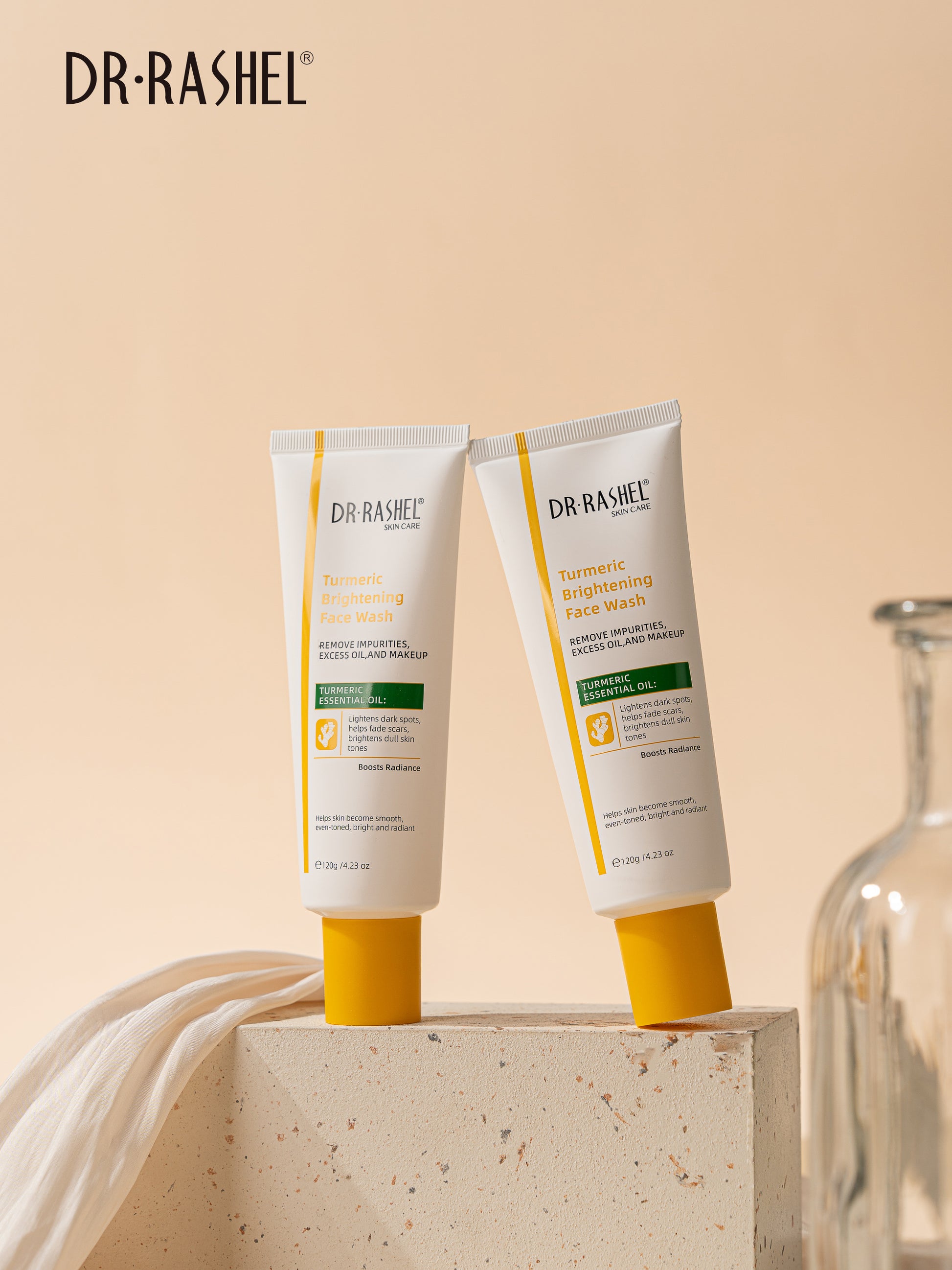 Dr Rashel Turmeric Brightening Face Wash – Deep Cleanse, Oil Control & Glow-Boosting Formula