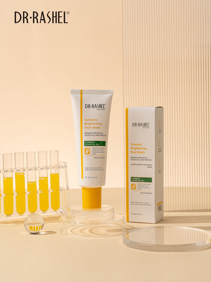 Dr Rashel Turmeric Brightening Face Wash – Deep Cleanse, Oil Control & Glow-Boosting Formula