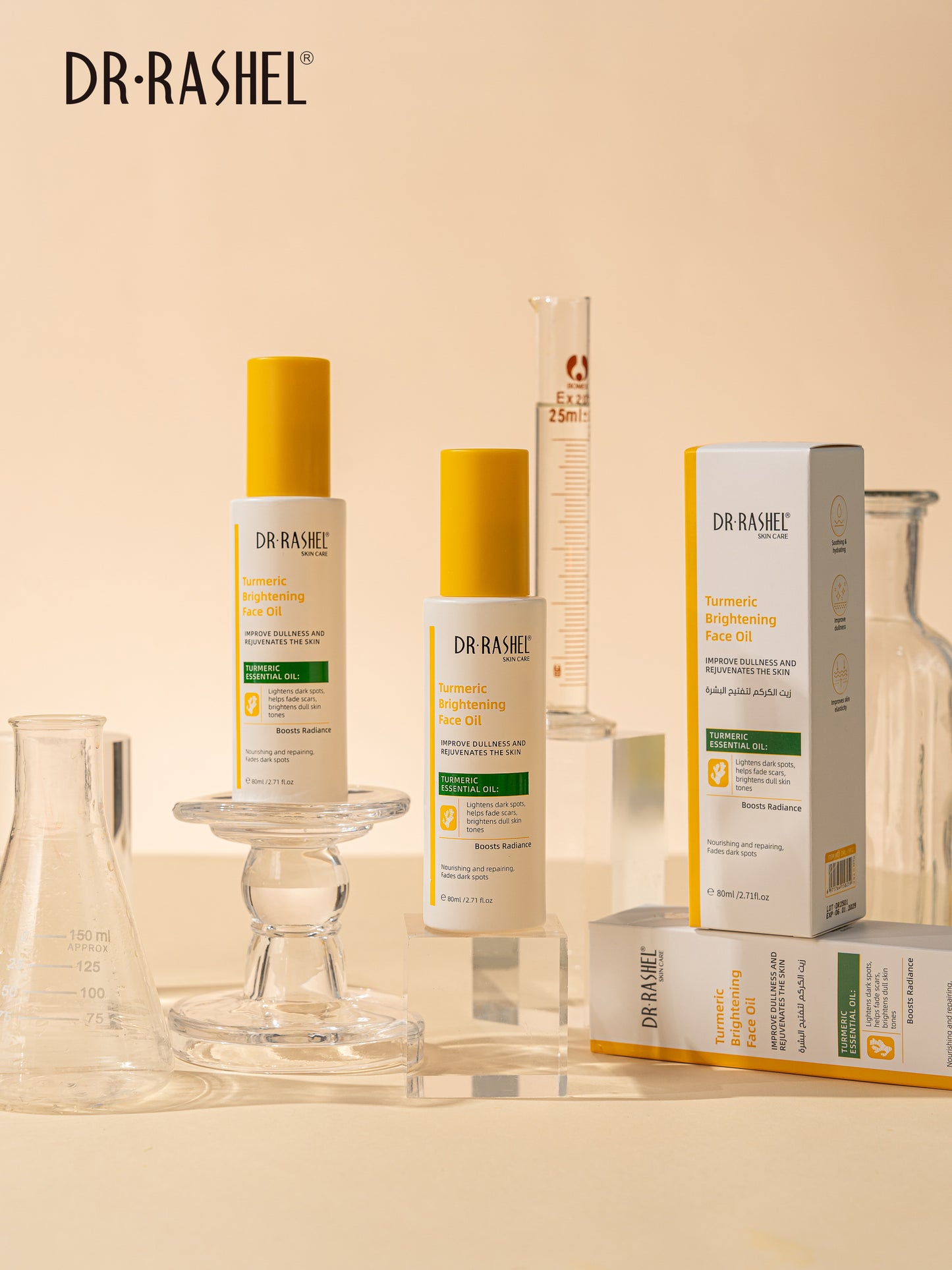 Dr Rashel Turmeric Brightening Face Oil – Deep Nourishment, Glow Boost & Spot Correction