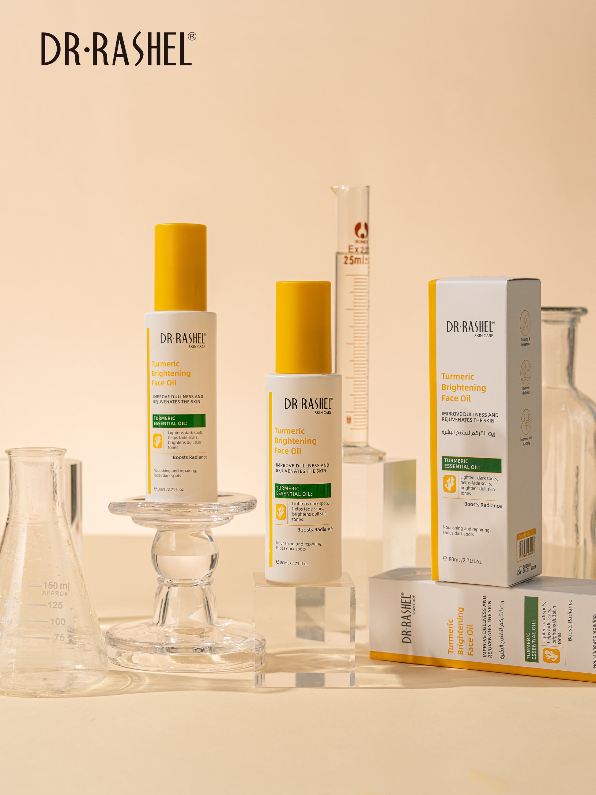 Dr Rashel Turmeric Brightening Face Oil – Deep Nourishment, Glow Boost & Spot Correction