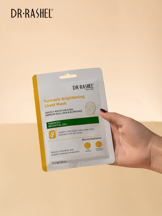 Dr Rashel Turmeric Brightening Sheet Mask – Intense Hydration & Skin Radiance for Dull and Blemished Skin