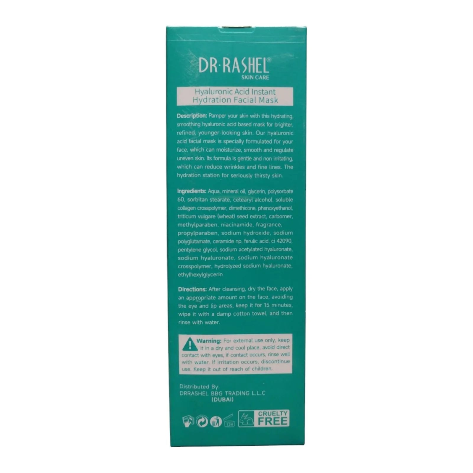 Dr Rashel Hyaluronic Acid Instant Hyderation Facial Mask Cream 100g