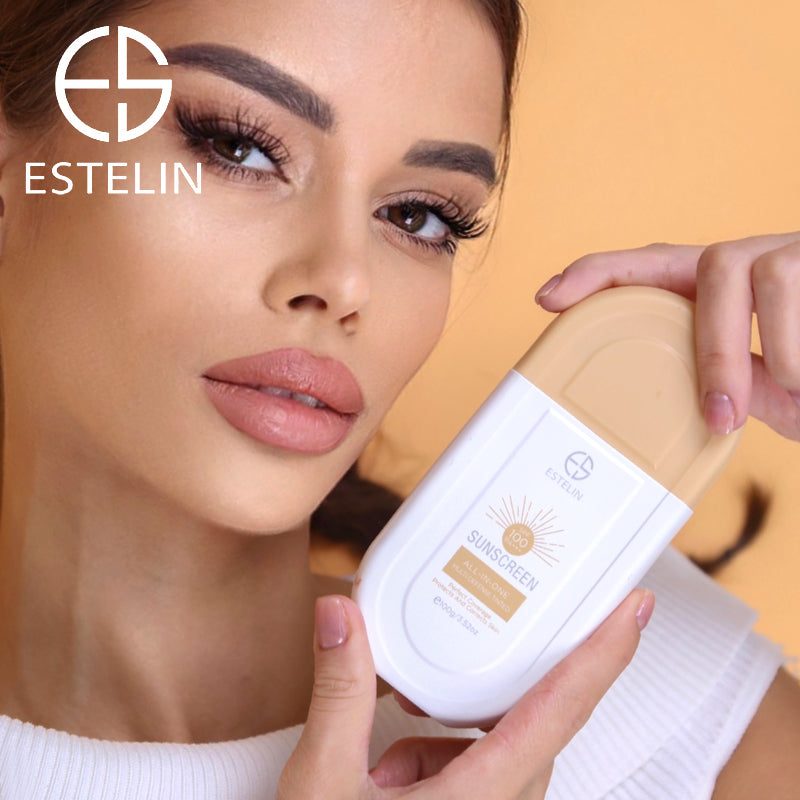 Estelin Sunscreen All-In-One Multi-Defense Tinted SPF 100 PA+++ 100G