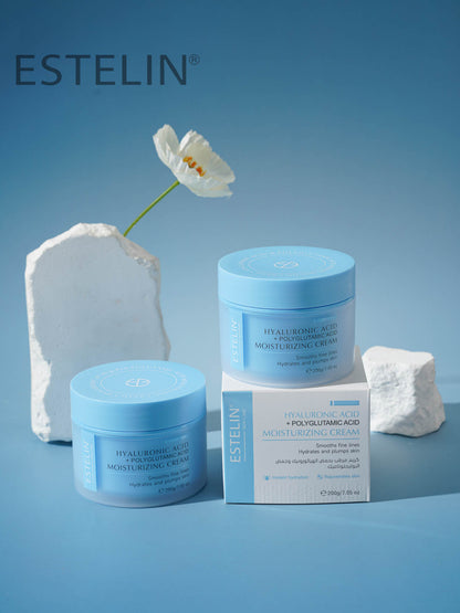 Estelin Hyaluronic Acid + Polyglutamic Acid Moisturizing Cream – 200g
