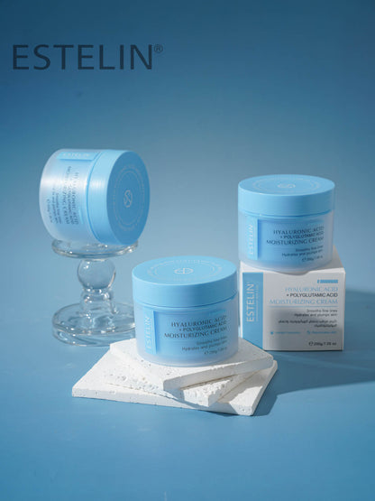 Estelin Hyaluronic Acid + Polyglutamic Acid Moisturizing Cream – 200g